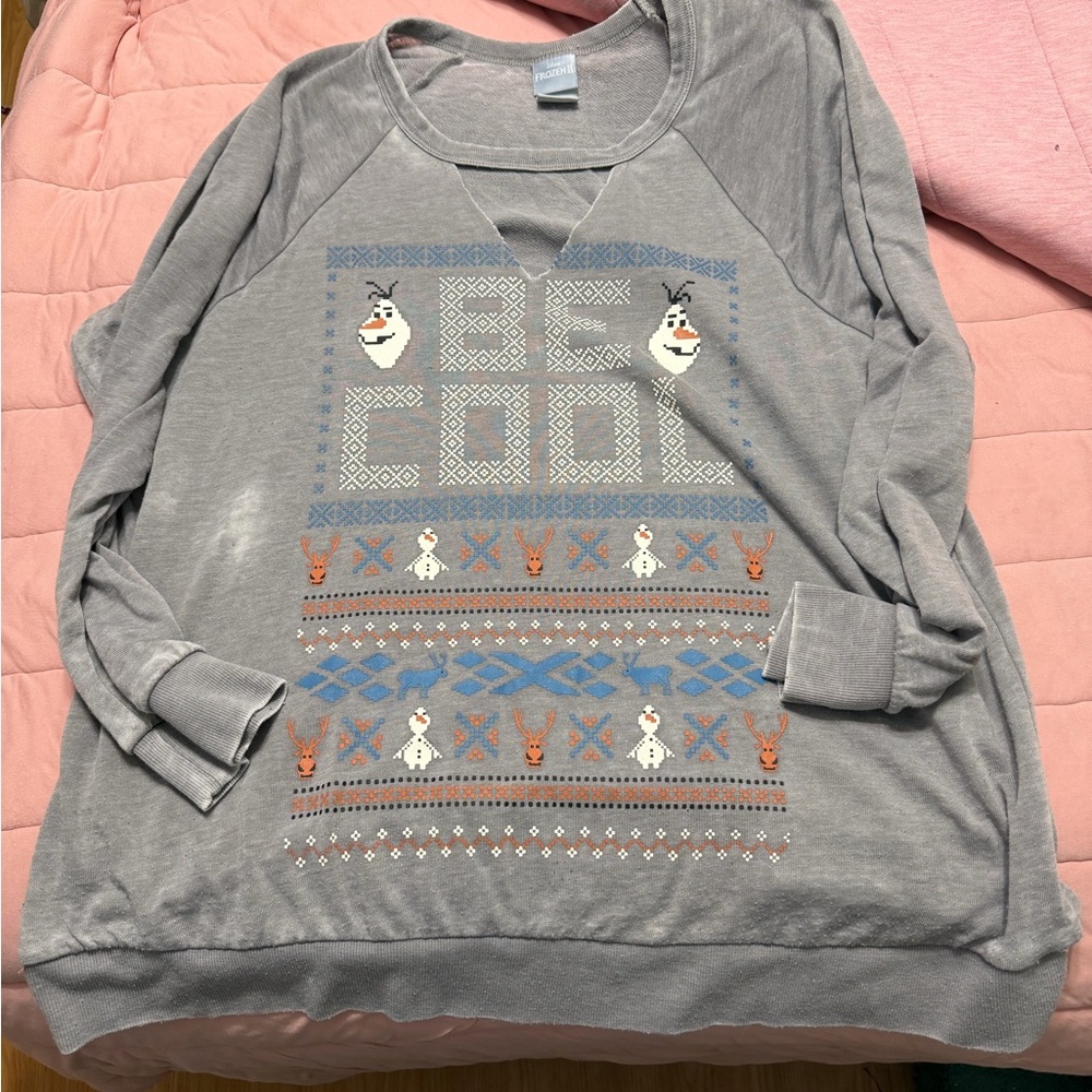 Torrid Exclusive Frozen II Disney Frozen Gray Sweatshirt Size 3
